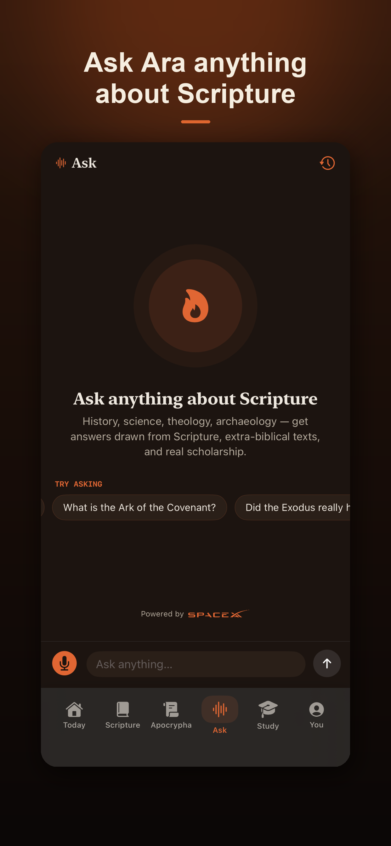 Ask Ara screen